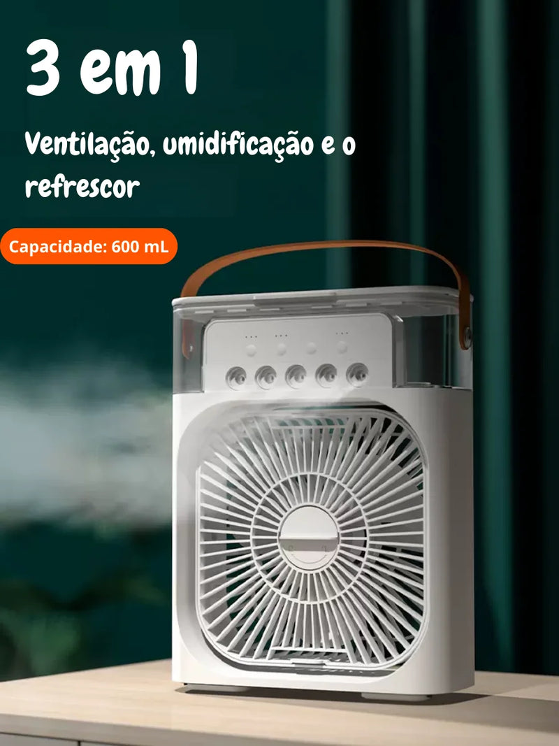 Climatizador 3 em 1: Frescor Instantâneo e Silencioso!